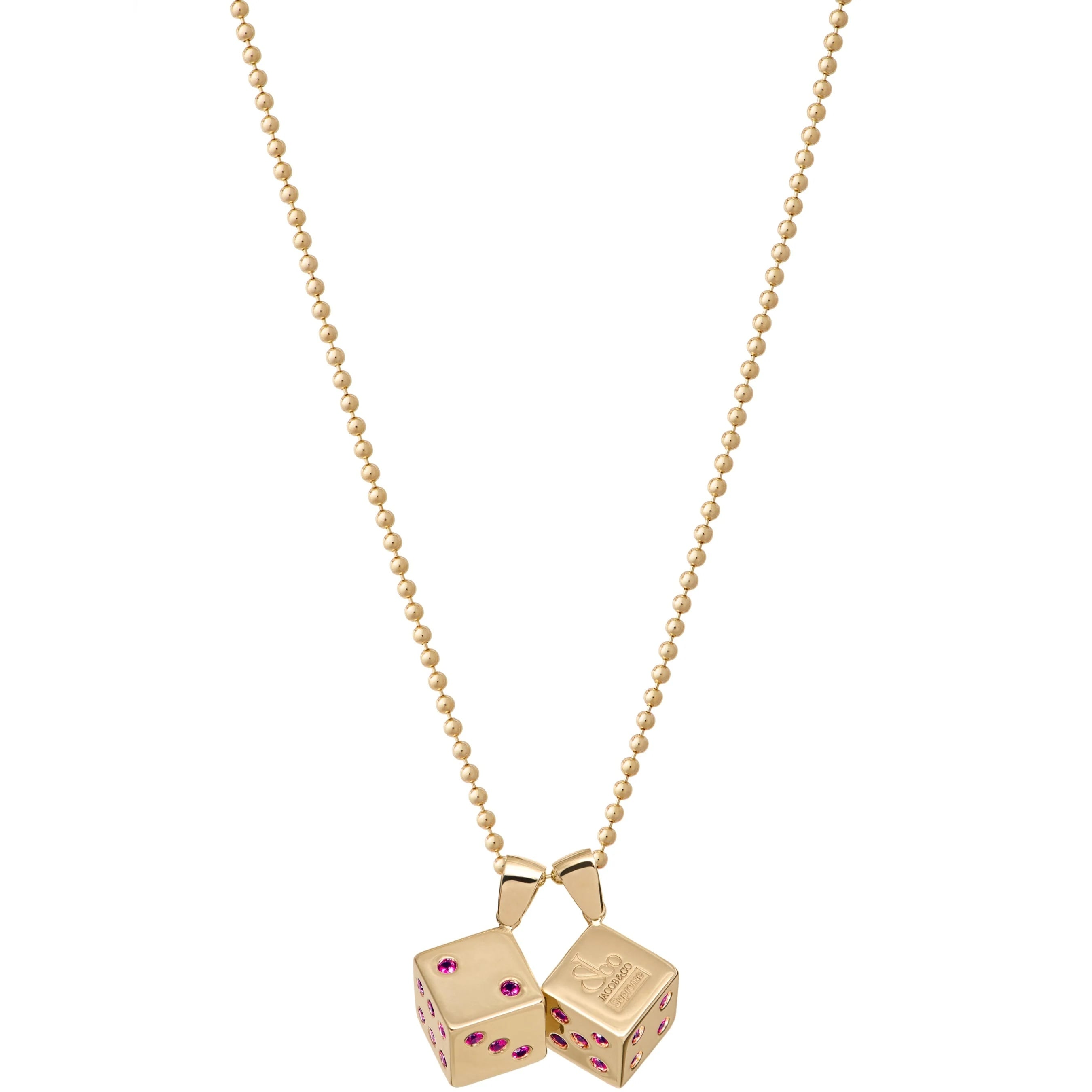 Supreme®/Jacob&Co Dice 14K Gold Pendant view 3